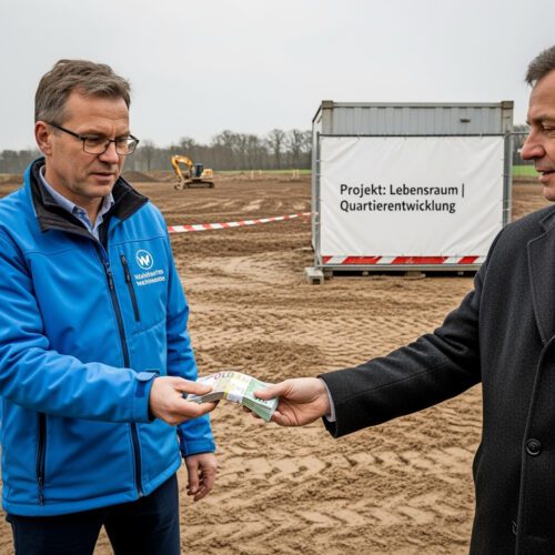 Ein Bauträger-Geschäftsführer nimmt Anzahlungen entgegen. Dessen persönliche Haftung bei Insolvenz droht, wenn Raten nicht fällig sind.